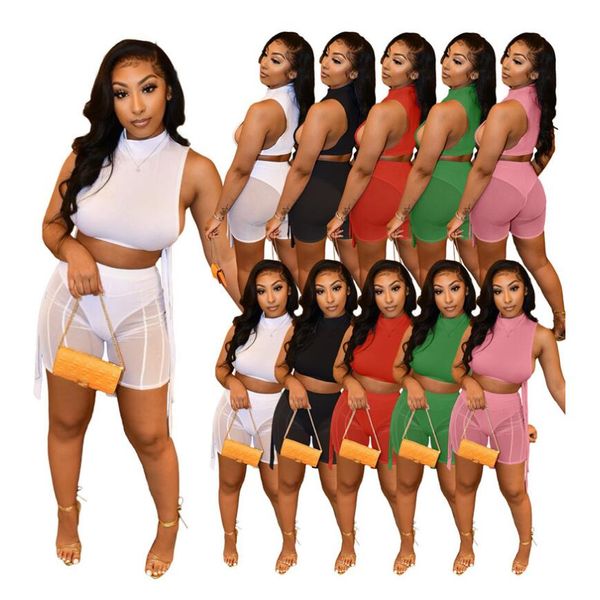 solid mesh shorts sets outfits for women two piece set tracksuits side hollow out camis sheer short summer y2k clothes wholesale 7174, Gray
solid mesh shorts sets outfits for women two piece set tracksuits side hollow out camis sheer short summer y2k clothes wholesale 7174, Gray