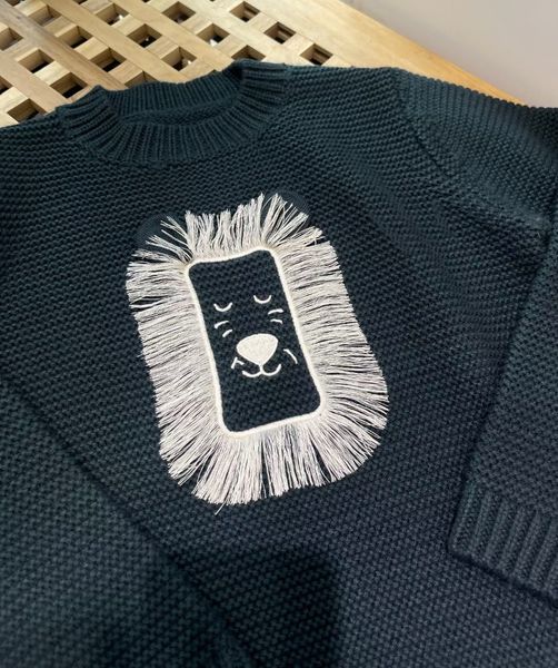 boys girls pullovers baby sweaters kids designer clothes pullover sweater with letter lion head gradient tassels o-neck new style long sleev, Blue
boys girls pullovers baby sweaters kids designer clothes pullover sweater with letter lion head gradient tassels o-neck new style long sleev, Blue