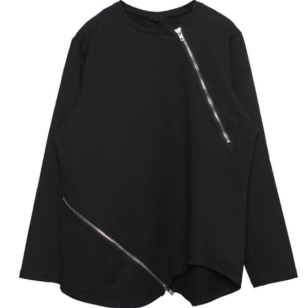spring inclined zipper round collar asymmetric high street men's clothes harajuku hiphop streetwear sweatshirt oversized l220816, Black
spring inclined zipper round collar asymmetric high street men's clothes harajuku hiphop streetwear sweatshirt oversized l220816, Black
