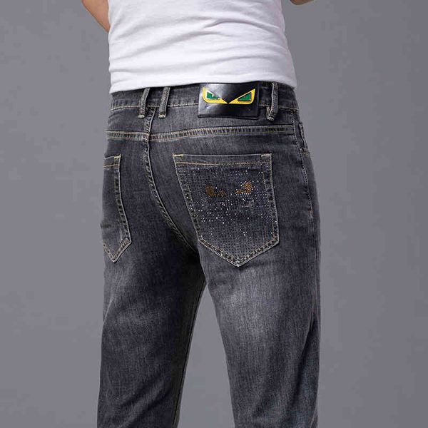 men's jeans spring jeans men's korean version small foot slim fit cotton international high-end brand little monster 4m5f, Blue
men's jeans spring jeans men's korean version small foot slim fit cotton international high-end brand little monster 4m5f, Blue