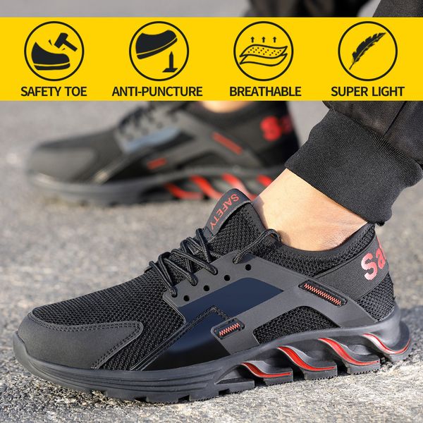 work safety shoes men breathable boots steel toe cap air working anti-smashing puncture-proof construction sneakers soft womem, Black;brown
work safety shoes men breathable boots steel toe cap air working anti-smashing puncture-proof construction sneakers soft womem, Black;brown