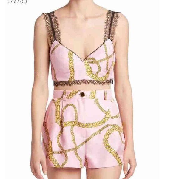women lace strap tube bra shorts two piece suit chain print high waist letter logo brand casual shorts pants 5a quality designer womens clot, White
women lace strap tube bra shorts two piece suit chain print high waist letter logo brand casual shorts pants 5a quality designer womens clot, White