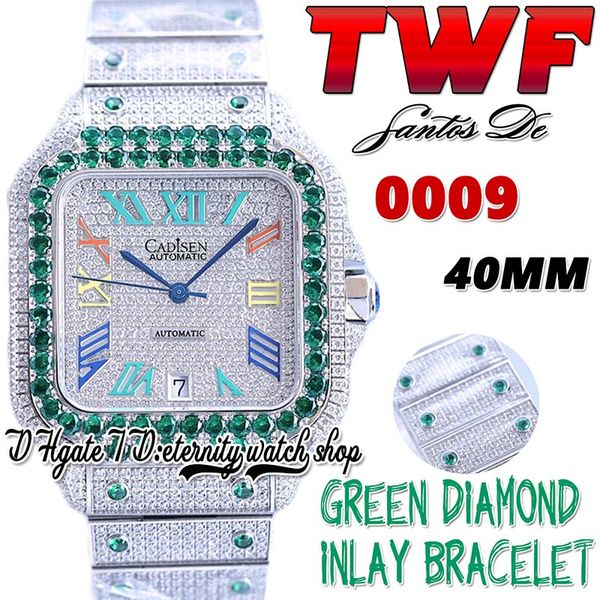 twf tw0009 japan miyota automatic mens watch green diamonds bezel fully iced out diamond dial rainbow roman markers steel bracelet super edi, Slivery;brown
twf tw0009 japan miyota automatic mens watch green diamonds bezel fully iced out diamond dial rainbow roman markers steel bracelet super edi, Slivery;brown
