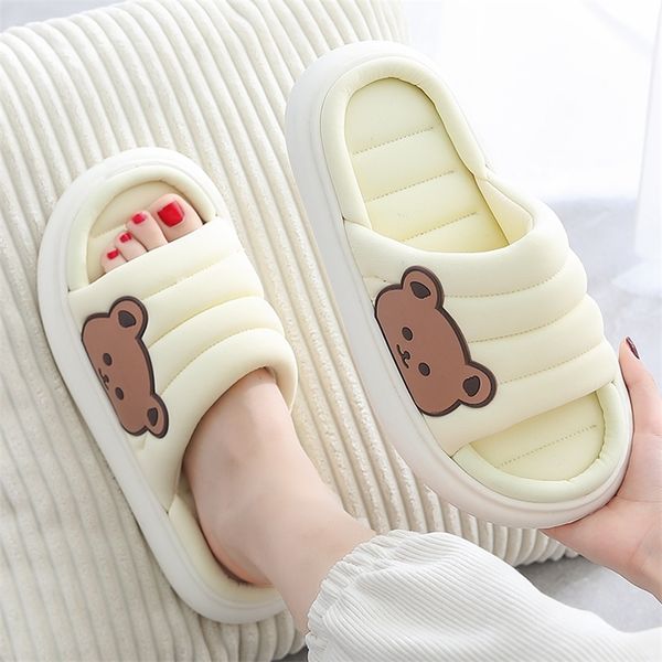 home summer women men down thick sole cartoon open toe slippers indoor flip flops antislip couple sandals slides ladies shoes 220628, Black 
home summer women men down thick sole cartoon open toe slippers indoor flip flops antislip couple sandals slides ladies shoes 220628, Black