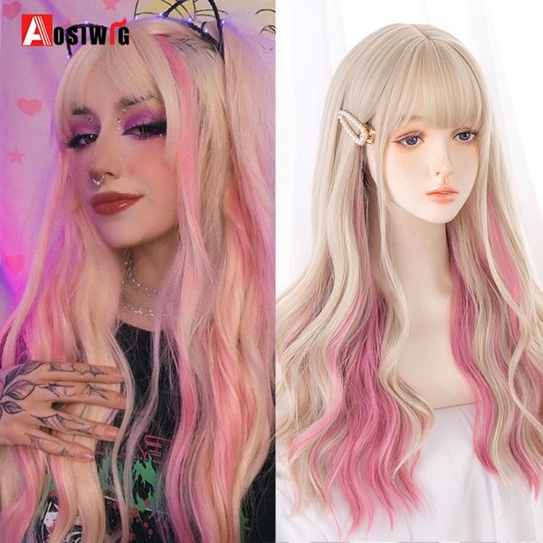 costume accessories synthetic lolita wig with bangs bob natural long wavy hair blonde black pink cosplay anime halloween wigs for women, Silver
costume accessories synthetic lolita wig with bangs bob natural long wavy hair blonde black pink cosplay anime halloween wigs for women, Silver