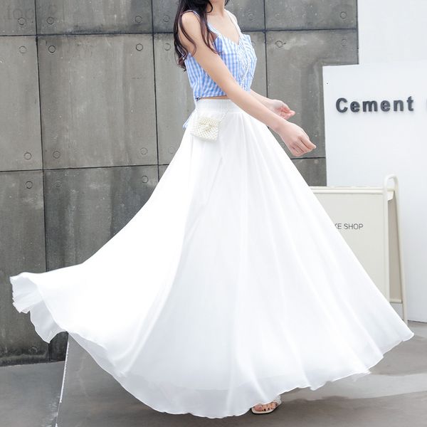designerbig swing three-layer chiffon skirt, female summer and autumn a-line new long slim beach fairy dance skirt luxurious, White
designerbig swing three-layer chiffon skirt, female summer and autumn a-line new long slim beach fairy dance skirt luxurious, White