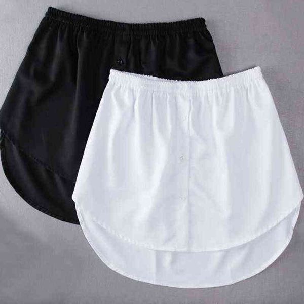 women fake shirt tail blouse hem skirt sweater extender detachable underskirt a-line underskirt diy women garments accessories y220426, Black 
women fake shirt tail blouse hem skirt sweater extender detachable underskirt a-line underskirt diy women garments accessories y220426, Black