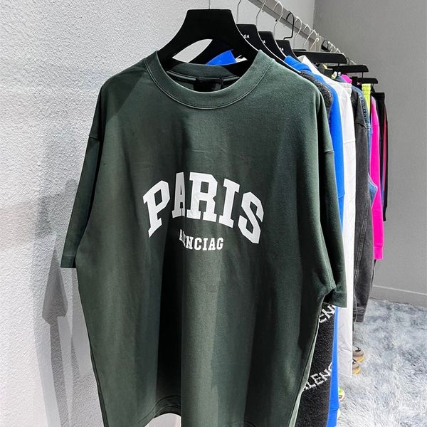 clothing paris chest praris printing round neck short sleeve t-shirt tee simple and generous couple top, White;black
clothing paris chest praris printing round neck short sleeve t-shirt tee simple and generous couple top, White;black