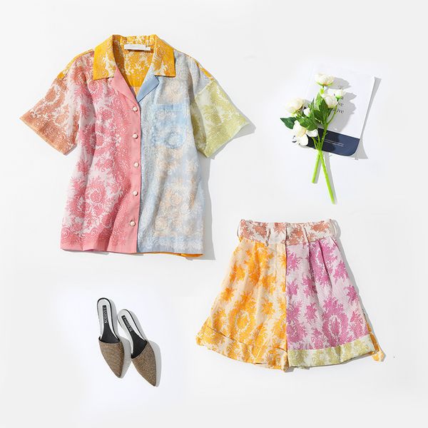 women's blouses & shirts australian designer brand summer color contrast splicing style short sleeved shirt shorts set women xr2q, White
women's blouses & shirts australian designer brand summer color contrast splicing style short sleeved shirt shorts set women xr2q, White