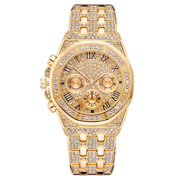 men iced out watch luxury diamond stainls steel quartz watch clock gift relogio masculino birthday gift, Slivery;brown
men iced out watch luxury diamond stainls steel quartz watch clock gift relogio masculino birthday gift, Slivery;brown