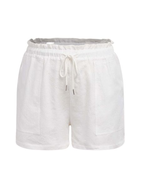 plus paperbag waist drawstring straight leg shorts b1xd#, Black 
plus paperbag waist drawstring straight leg shorts b1xd#, Black