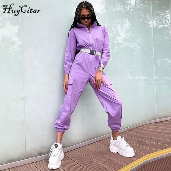 hugcitar buckle belt long sleeve jumpsuit autumn winter women streetwear cargo pants overalls body festival streetwear y200425, Black;white
hugcitar buckle belt long sleeve jumpsuit autumn winter women streetwear cargo pants overalls body festival streetwear y200425, Black;white