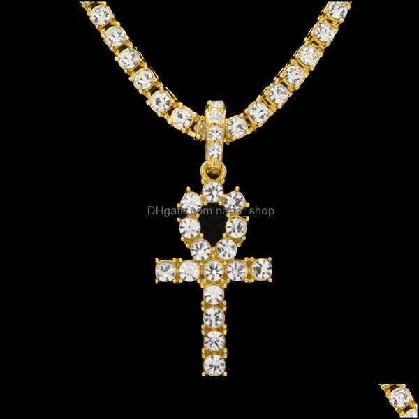 pendant necklaces pendants jewelry egyptian ankh key of life mens iced out bling crystal cross gold sier tennis chain for women rapper hip, Silver
pendant necklaces pendants jewelry egyptian ankh key of life mens iced out bling crystal cross gold sier tennis chain for women rapper hip, Silver