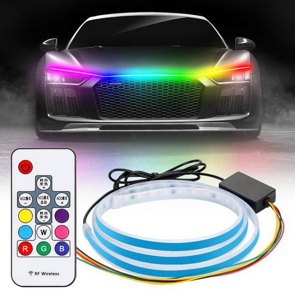 12v car led rgb daytime running light strip with turn signal flexible colorful decorative atmosphere lamp for hood ambient light
12v car led rgb daytime running light strip with turn signal flexible colorful decorative atmosphere lamp for hood ambient light