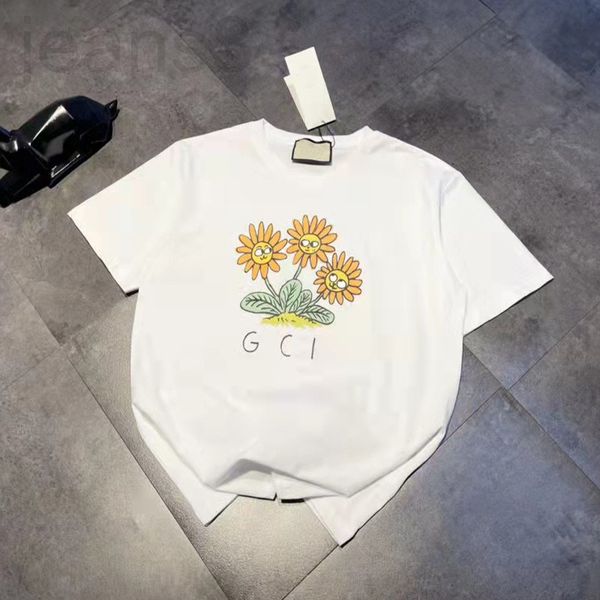 women's t-shirt designer chaopai gujia 2022 summer small fresh hand-painted letters sunflower print round neck short sleeve women', White
women's t-shirt designer chaopai gujia 2022 summer small fresh hand-painted letters sunflower print round neck short sleeve women', White