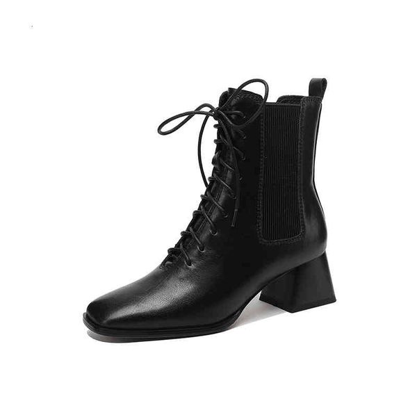 boots autumn and winter women's shoes square head thick heels lace up chelsea boots fashion thin short women 48, Black
boots autumn and winter women's shoes square head thick heels lace up chelsea boots fashion thin short women 48, Black