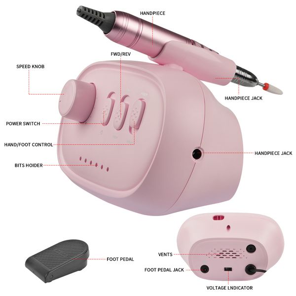 brand new professional electric nail drill portable nail file suitable for nail machine pedicure accessories salon tools perfections
brand new professional electric nail drill portable nail file suitable for nail machine pedicure accessories salon tools perfections