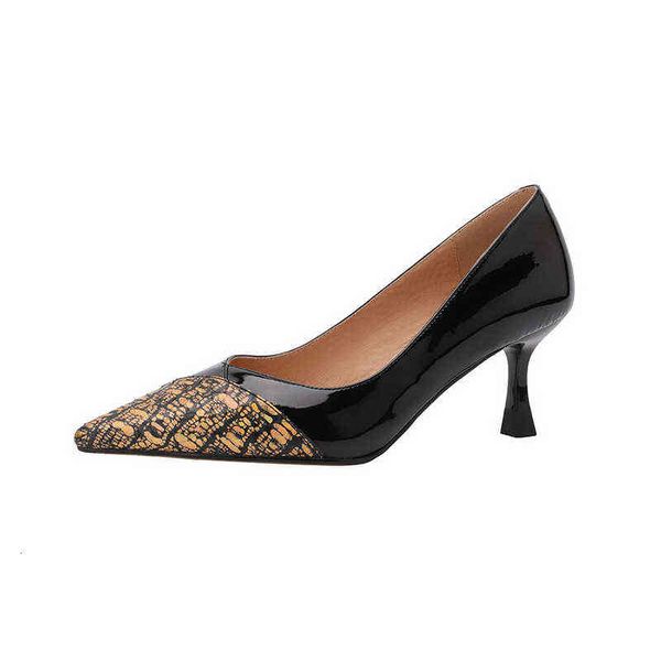 designer women's shoes boots 2022 spring and summer pointed thin high heels color matching sheep patent leather commuting shoes women&#, Black
designer women's shoes boots 2022 spring and summer pointed thin high heels color matching sheep patent leather commuting shoes women&#, Black