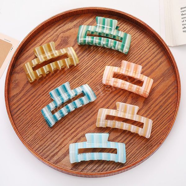 colorful stripe medium acrylic clamps ponytail clip women summer headdress hair clips girl headdress 8cm, Slivery;white
colorful stripe medium acrylic clamps ponytail clip women summer headdress hair clips girl headdress 8cm, Slivery;white