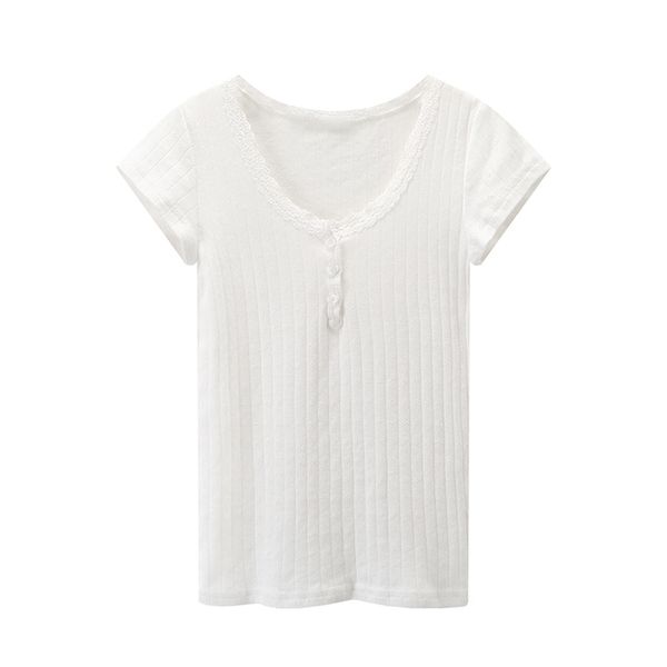 puwd y2k cute girl cotton hollow out lace t-shirt fashion ladies slim short sleeve button summer o neck tees 220402, White
puwd y2k cute girl cotton hollow out lace t-shirt fashion ladies slim short sleeve button summer o neck tees 220402, White