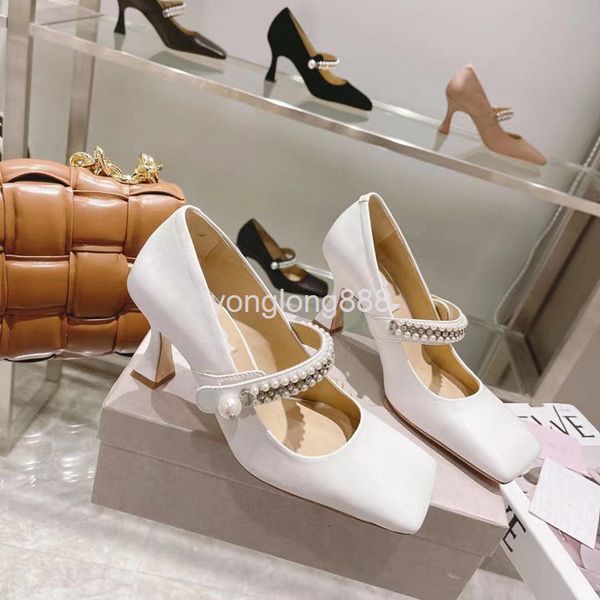 sandals high end quality early spring square head pearl high-heeled sandals women's versatile mary jane single shoes women, Black
sandals high end quality early spring square head pearl high-heeled sandals women's versatile mary jane single shoes women, Black