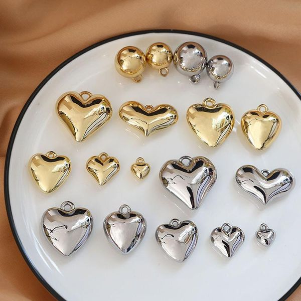 charms 5pcs gold silver color heart round acrylic pendants for diy jewelry making necklace bracelet earring craft accessories, Bronze;silver
charms 5pcs gold silver color heart round acrylic pendants for diy jewelry making necklace bracelet earring craft accessories, Bronze;silver