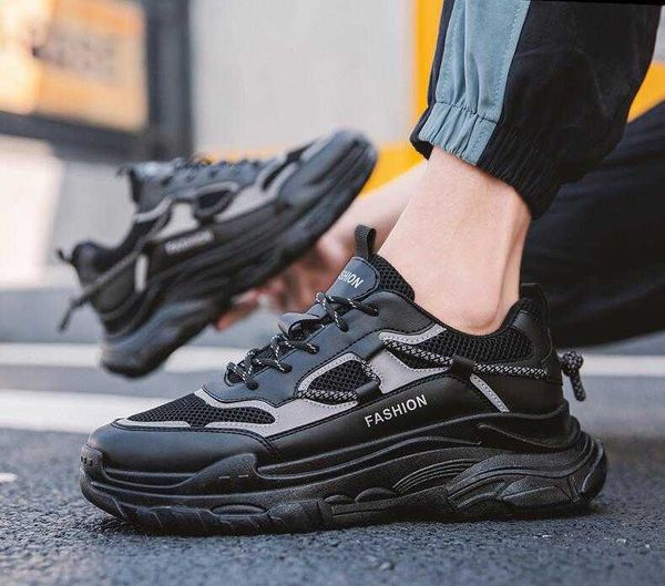 # 118 2021design sports shoes summer breathable casual running basketball-1, Black