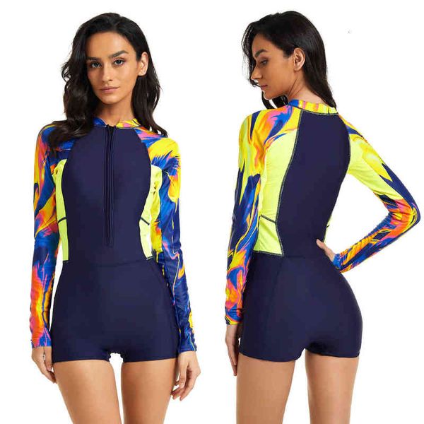 piece flat one angle long sleeved surf suit sunscreen women's swimsuit diving suit swimsuit onihua 727021, White;black
piece flat one angle long sleeved surf suit sunscreen women's swimsuit diving suit swimsuit onihua 727021, White;black
