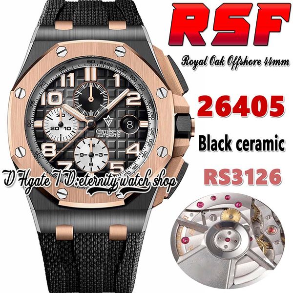 rsf rs26405 cal.3126 a3126 chronograph automatic mens watch two tone 18k rose gold bezel black ceramic case texture dial number markers rubb, Slivery;brown
rsf rs26405 cal.3126 a3126 chronograph automatic mens watch two tone 18k rose gold bezel black ceramic case texture dial number markers rubb, Slivery;brown
