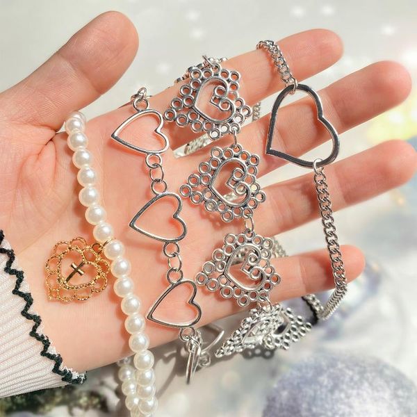 pendant necklaces punk heart butterfly for women teens girls trendy hip hop vintage retro cross pearl necklace fashion jewelry, Silver
pendant necklaces punk heart butterfly for women teens girls trendy hip hop vintage retro cross pearl necklace fashion jewelry, Silver