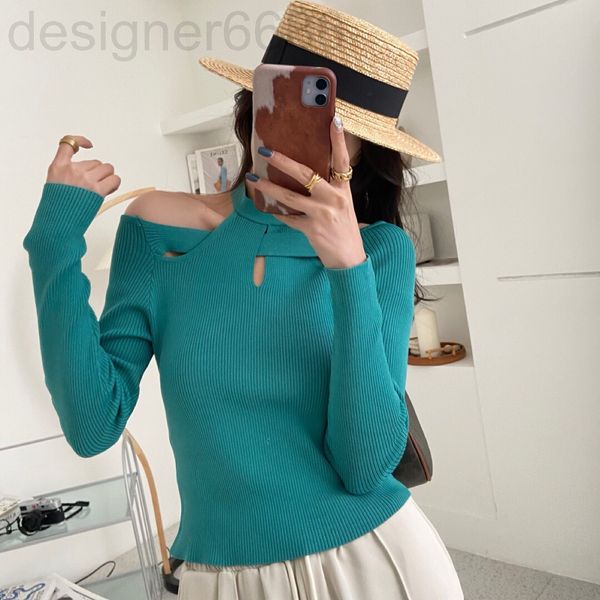 women's sweaters designer sp original design sense hanging neck off shoulder long sleeved sweater women's early spring elastic sli, White;black
women's sweaters designer sp original design sense hanging neck off shoulder long sleeved sweater women's early spring elastic sli, White;black