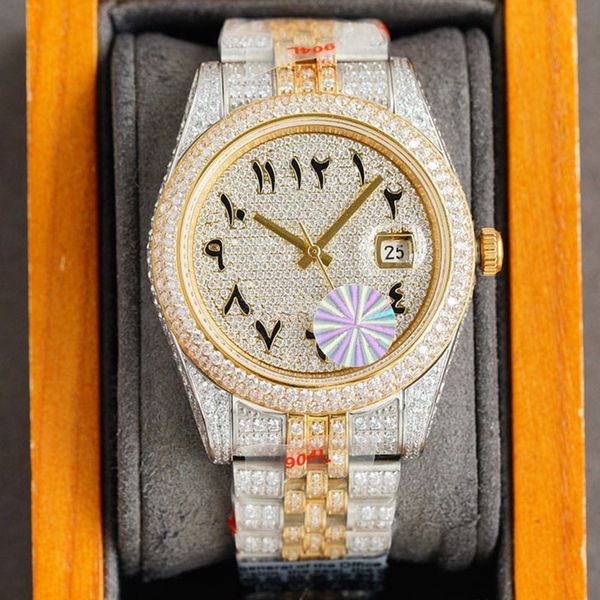full diamonds mens watch 41mm automatic mechanical watches sapphire waterproof fashion business wristwatch montre de luxe345f, Slivery;brown
full diamonds mens watch 41mm automatic mechanical watches sapphire waterproof fashion business wristwatch montre de luxe345f, Slivery;brown