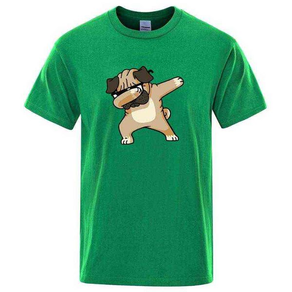 t-shirts men men's tshirt 2021 summer short sleeve brand o-neck printed animal dog t shirts hip hop tee shirt harajuku, Black