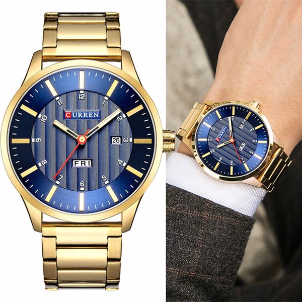 curren fashion business calendar quartz men watches casual sports stainless steel waterproof watch mens male clock
curren fashion business calendar quartz men watches casual sports stainless steel waterproof watch mens male clock