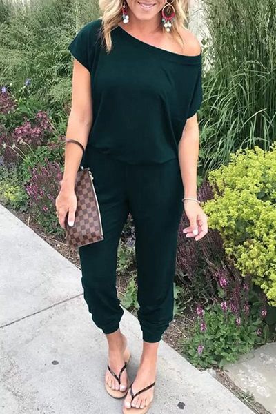 women off shoulder jumpsuit pants club casual loose solid one short sleeve party ladies rompers playsuit lounge, White
women off shoulder jumpsuit pants club casual loose solid one short sleeve party ladies rompers playsuit lounge, White