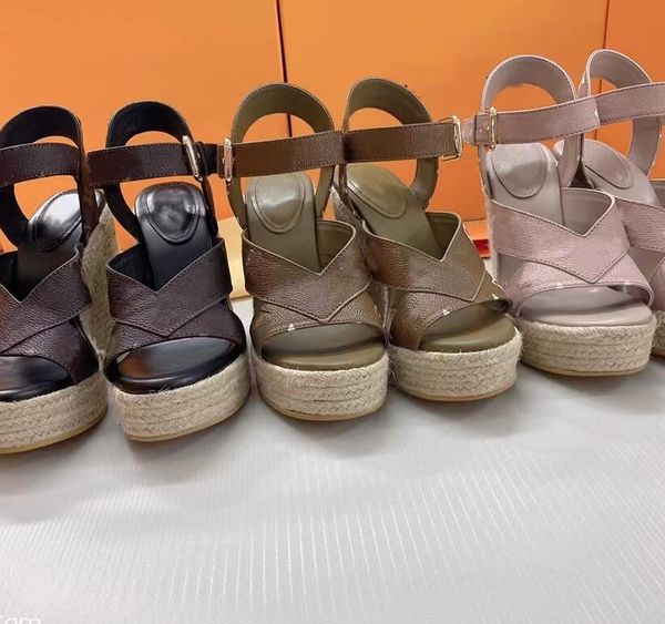 sandals hemp rope weaving wedge shoe sole designer brand thick-soled summer sandal women fashion leather sandals, Black
sandals hemp rope weaving wedge shoe sole designer brand thick-soled summer sandal women fashion leather sandals, Black
