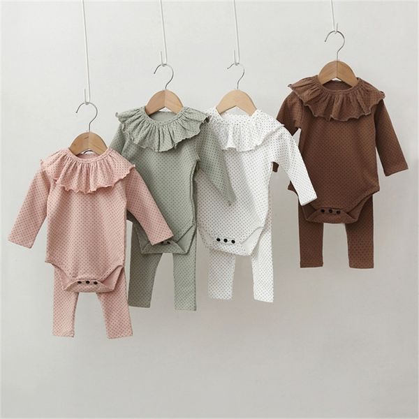 3pcs girls clothes sets long sleeve bodysuits pants bibs polka dot spring autumn baby girl pajamas born outfits 220715, Blue
3pcs girls clothes sets long sleeve bodysuits pants bibs polka dot spring autumn baby girl pajamas born outfits 220715, Blue