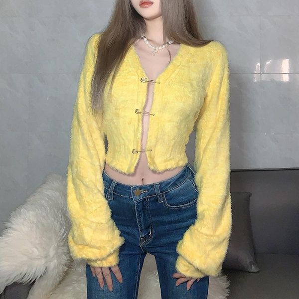 women's knits & tees 2022 autumn fashion women's europe and the united states sweaters solid color slim short long-sleeved sweater, White
women's knits & tees 2022 autumn fashion women's europe and the united states sweaters solid color slim short long-sleeved sweater, White