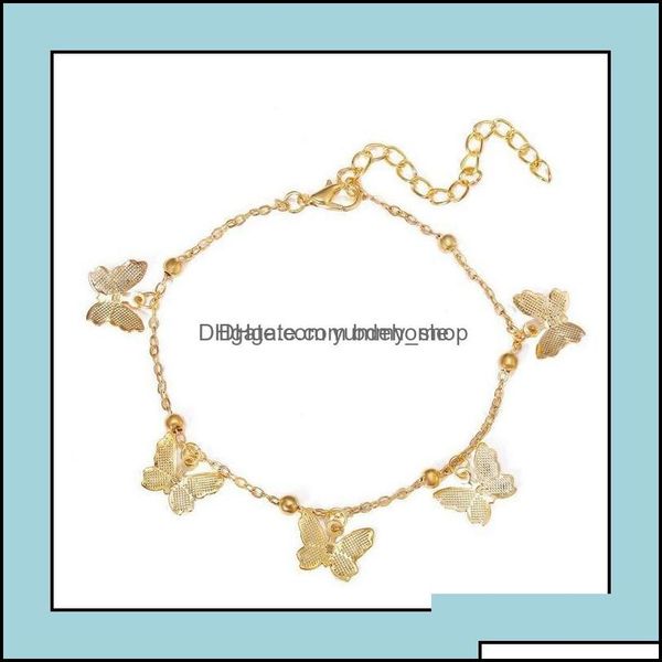 anklets jewelry temperament hollow butterfly fashion foot chain gold sier beach anklet for women drop delivery 2021 qw8dj oim91, Red;blue 
anklets jewelry temperament hollow butterfly fashion foot chain gold sier beach anklet for women drop delivery 2021 qw8dj oim91, Red;blue