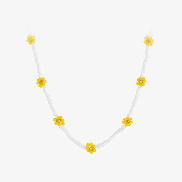 pendant necklaces small yellow flower necklace for women beads gold choker fashion jewelry halloween colar feminino 220427, Silver
pendant necklaces small yellow flower necklace for women beads gold choker fashion jewelry halloween colar feminino 220427, Silver