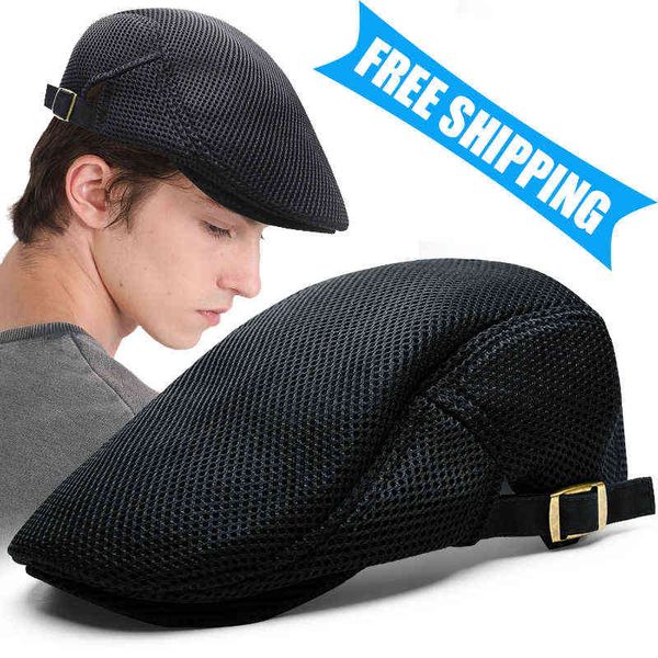 summer men women casual beret hat fashion breathable mesh flat cap newspaper boy style beret hats adjustable caps gorras j220722, Blue;gray
summer men women casual beret hat fashion breathable mesh flat cap newspaper boy style beret hats adjustable caps gorras j220722, Blue;gray