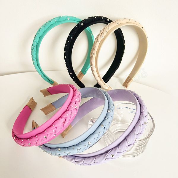 candy color twist braid headbands female fashion drill fabric braided headband hair hoop women all-match hair accessories, Slivery;white
candy color twist braid headbands female fashion drill fabric braided headband hair hoop women all-match hair accessories, Slivery;white