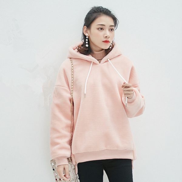 women's hoodies & sweatshirts coral powder imitation camel cashmere in autumn and winter thickened side zipper split hooded women', Black
women's hoodies & sweatshirts coral powder imitation camel cashmere in autumn and winter thickened side zipper split hooded women', Black
