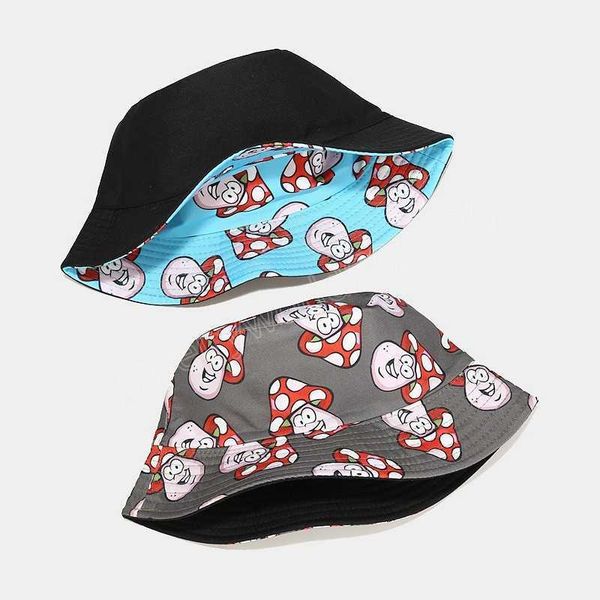 mushroom print cartoon cute bucket hat panama beach sun hats for women men foldable bob outdoor street hip hop fishing cap, Blue;gray
mushroom print cartoon cute bucket hat panama beach sun hats for women men foldable bob outdoor street hip hop fishing cap, Blue;gray