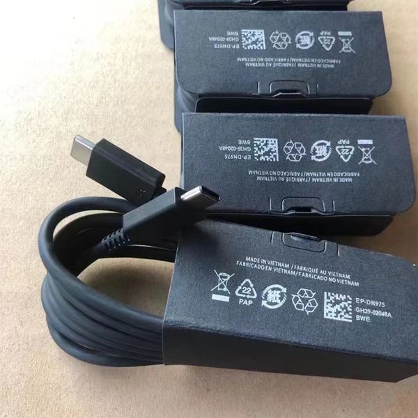 100% original 45w usb type c cables 1.2m 3ft 5a fast charging charger cables cord type-c for samsung galaxy note 20 s20 s21 note10 ep-dn975
100% original 45w usb type c cables 1.2m 3ft 5a fast charging charger cables cord type-c for samsung galaxy note 20 s20 s21 note10 ep-dn975