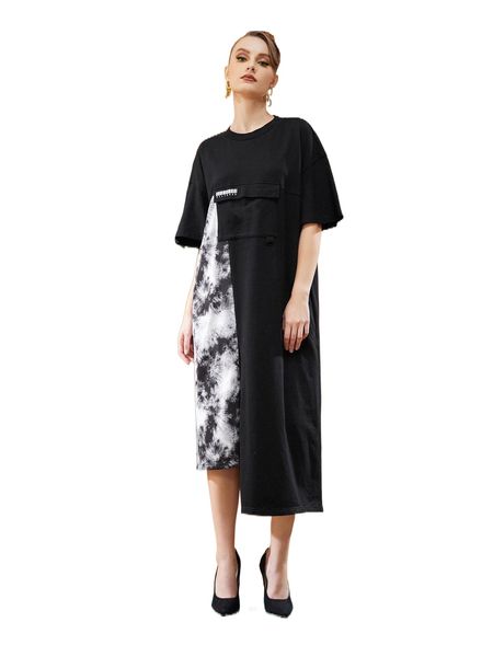 x anya tie dye letter graphic drop shoulder asymmetrical hem dress 01er#, Black;gray
x anya tie dye letter graphic drop shoulder asymmetrical hem dress 01er#, Black;gray