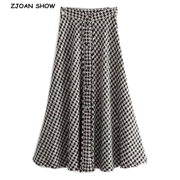 high waist soft woolen check gingham plaid skirts vintage woman front singlebreasted button a line swing midi skirts y200326, Black
high waist soft woolen check gingham plaid skirts vintage woman front singlebreasted button a line swing midi skirts y200326, Black
