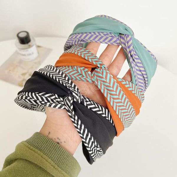 fashion women headband patchwork striped hairband wide side cross knot headbands turban hair accessories, Slivery;white
fashion women headband patchwork striped hairband wide side cross knot headbands turban hair accessories, Slivery;white