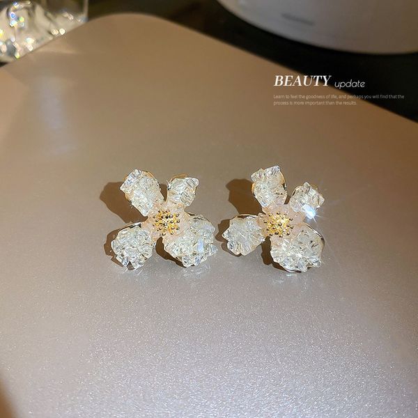 silver needle crystal flower earrings korean fashion design temperament new studs simple internet celebrity sweet earrings women, Golden
silver needle crystal flower earrings korean fashion design temperament new studs simple internet celebrity sweet earrings women, Golden