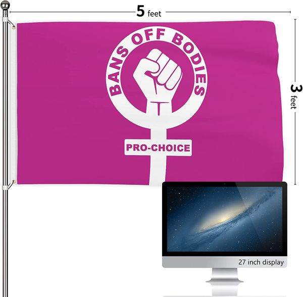 bans off bodies pro choice flag 3x5 ft premium polyester vivid color with two brass grommets for indoor outdoor decoration
bans off bodies pro choice flag 3x5 ft premium polyester vivid color with two brass grommets for indoor outdoor decoration